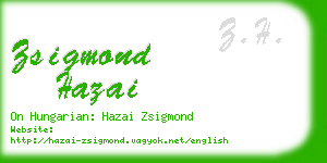 zsigmond hazai business card